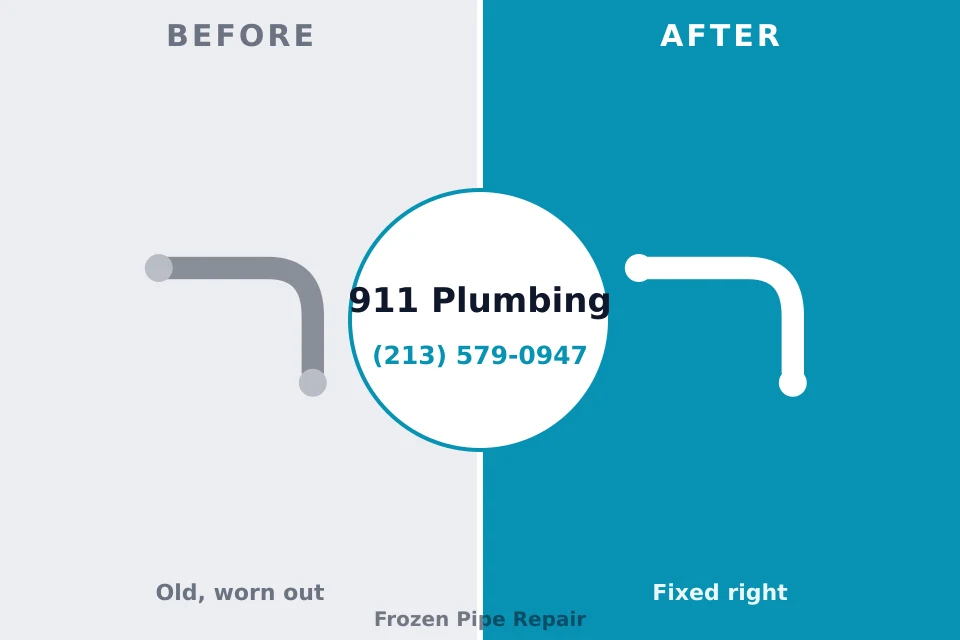 Before and after: plumbing repair Southwood Acres, CT
